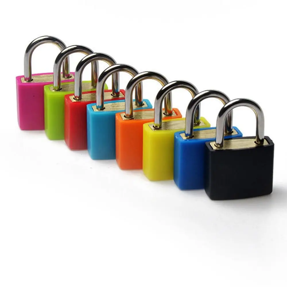 23mm Coloured Home Ornament Dormitory Appliances with 2 Keys Small Luggage Lock Suitcase Padlock Cabinet Door Bookbag