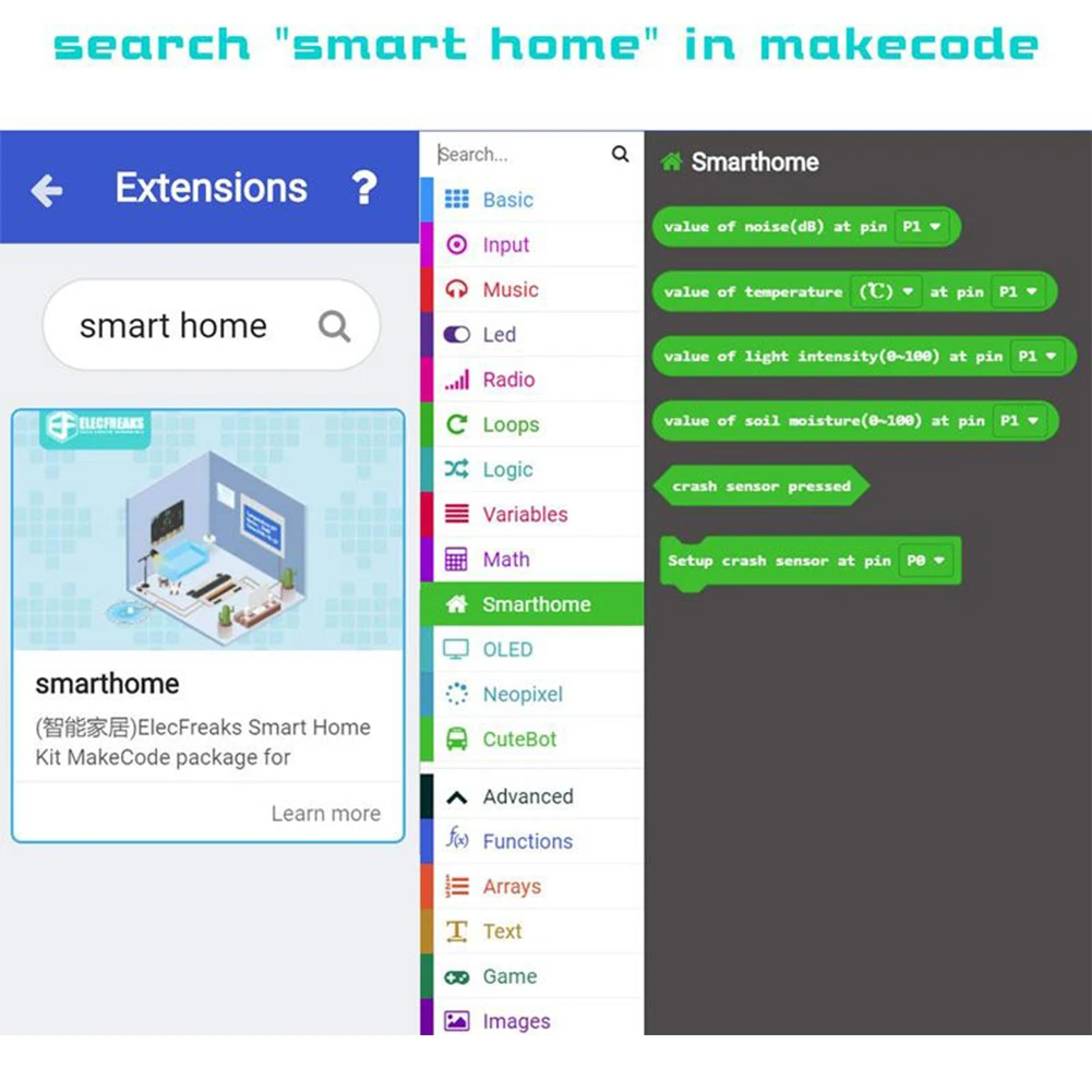 Sensor de Kit de hogar inteligente Micro:bit para proyecto de codificación electrónica, estudiantes, clase de aprendizaje, tecnología, soporte