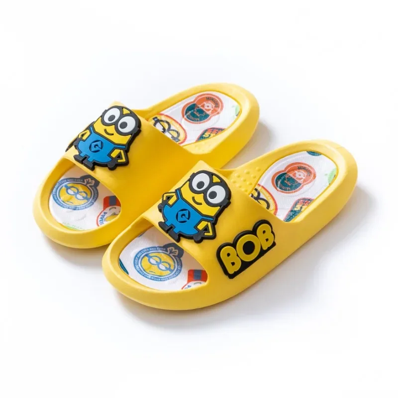 Minions pantofole Anime Cute Children sandali antiscivolo fondo spesso pantofole da casa Cartoon Boy Girl Outdoor Beach infradito regali