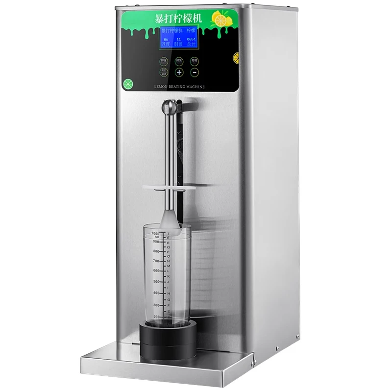 

Fully automatic lemon beating machine Fresh fruit smoothie crushing ice hammer milk tea machine commercial