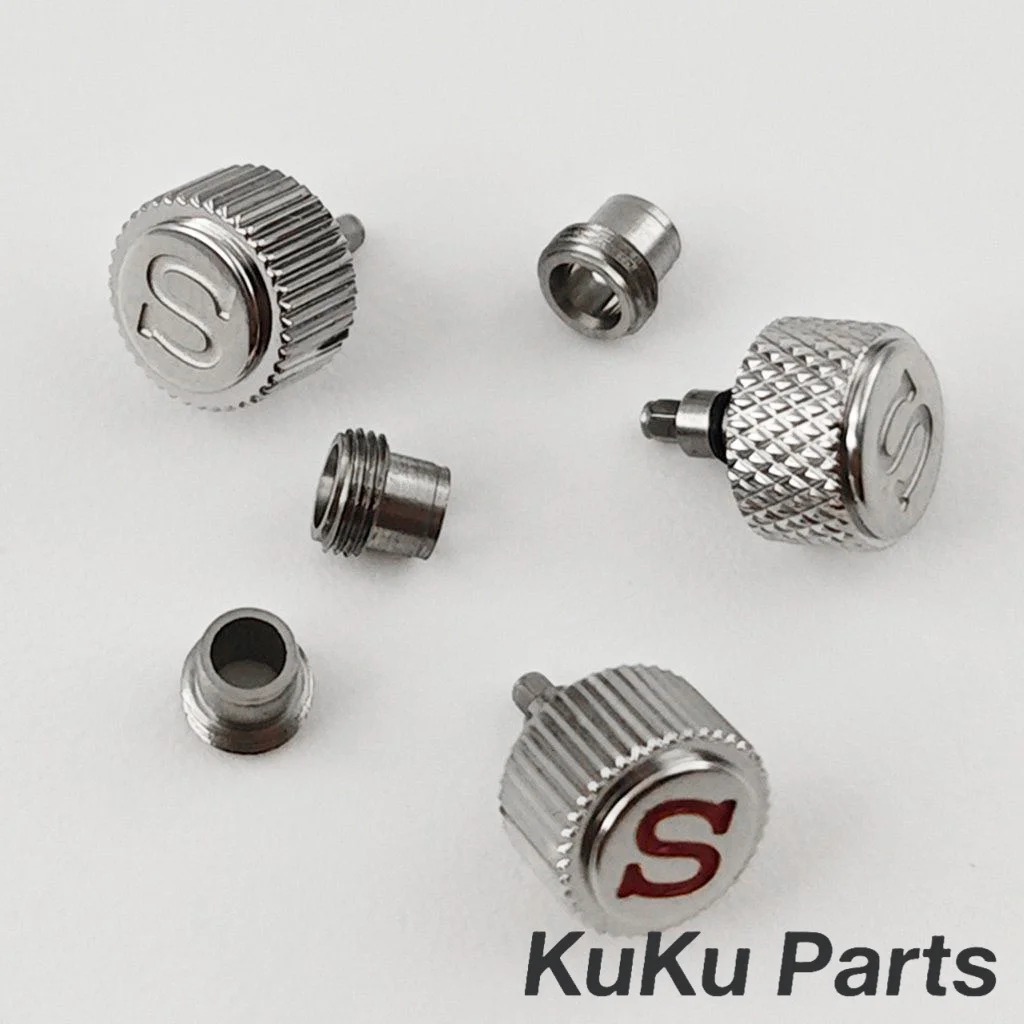 NH35 S Kronen SKX007 SKX009 Uhr Kronen Fit für NH34 NH35 NH36 4R35 4R36 Uhrwerk Silber Uhr S Kronen Uhr Teile Ersatz