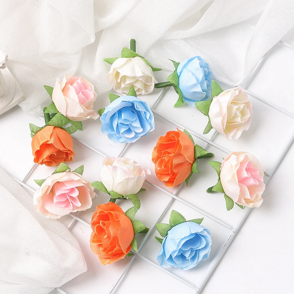

10pcs Of Artificial Rose Silk Faux Flower Heads For Decorating Rooms Living Rooms Weddings Parties Diy Handmade Decor Ornaments