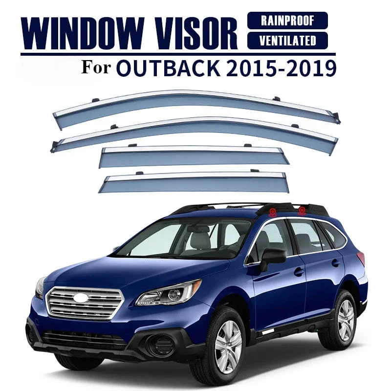 For Subaru Outback 2010-2024 Weathershileds Accessories Rear Window Roof Sun Rain Shade Vent Visor Spoiler Wing Shelters