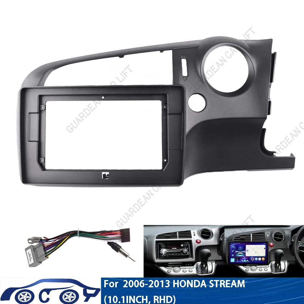 

For Honda STREAM 2006-2013 10.1 Inch Car Radio GPS MP5 Player Stereo 2 Din Head Unit Fascia Panel Casing Frame Dash Cover Trim