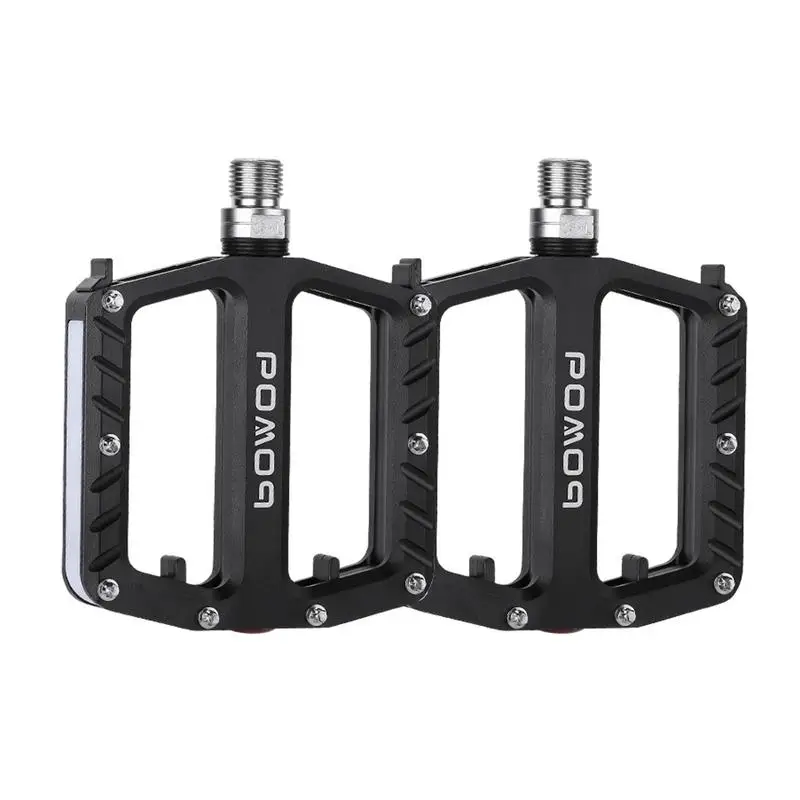 Mountain Bike Pedals Rechargeable Waterproof Bicycle Pedals Waterproof Flat Pedal LED Light Up Bicycle Pedals For Ebike City