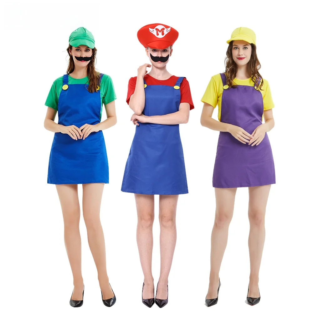 大人用ハロウィンパーティーコスプレマリオロールプレイング漫画ゲームユニフォームルイコスチュームパーティー用品ポリエステル繊維00%