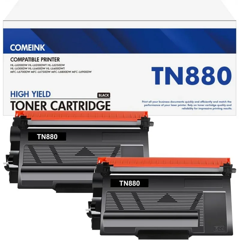 TN880 TN-880 Toner Cartridge High Yield Compatible TN 880 Toner Replacement Brother HL-L6200DW MFC-L6700DW MFC-L6800DW HL-L6