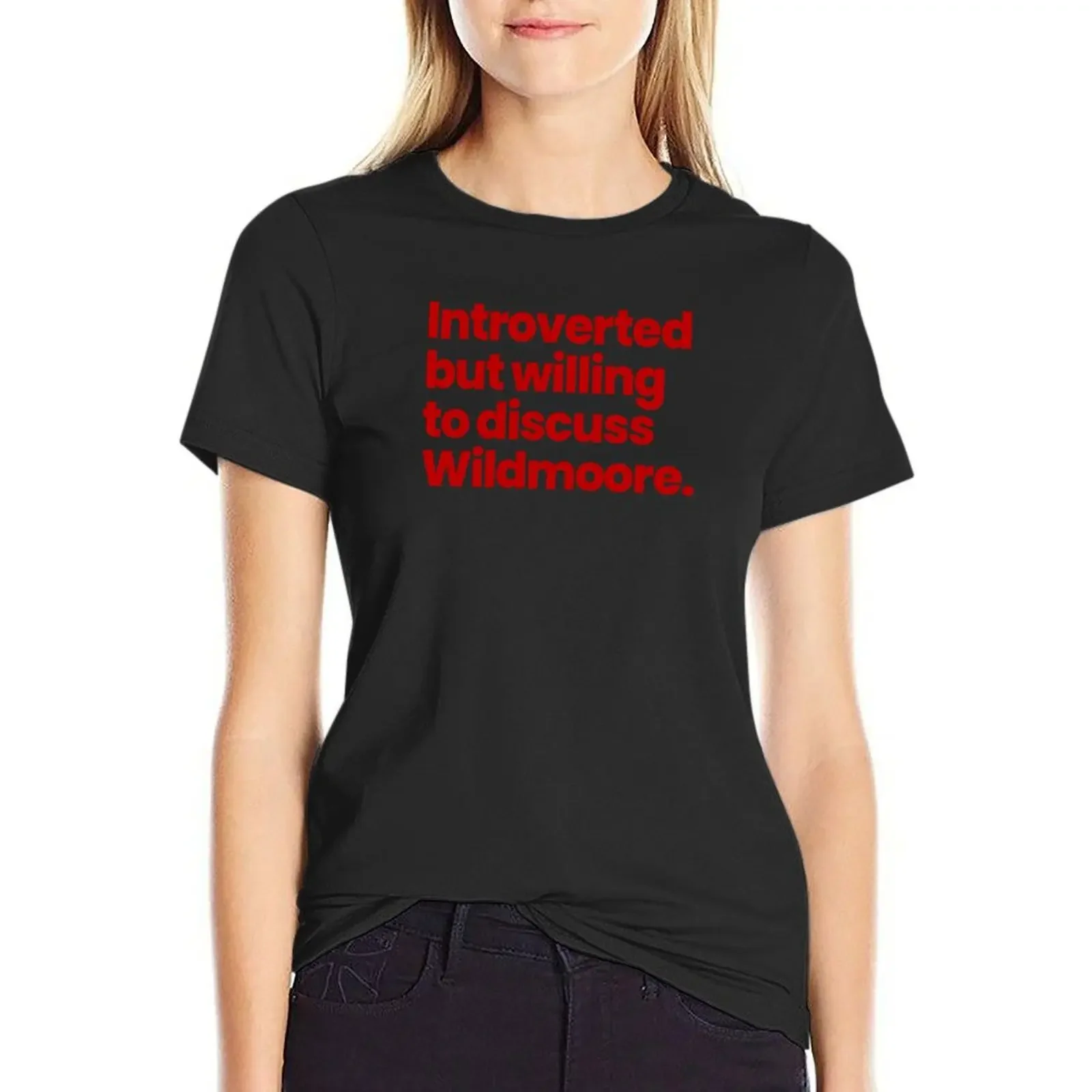 

Batwoman- Introverted but willing to discuss Wildmoore - RED T-Shirt animal prinfor hippie clothes tees Womens graphic t shirts