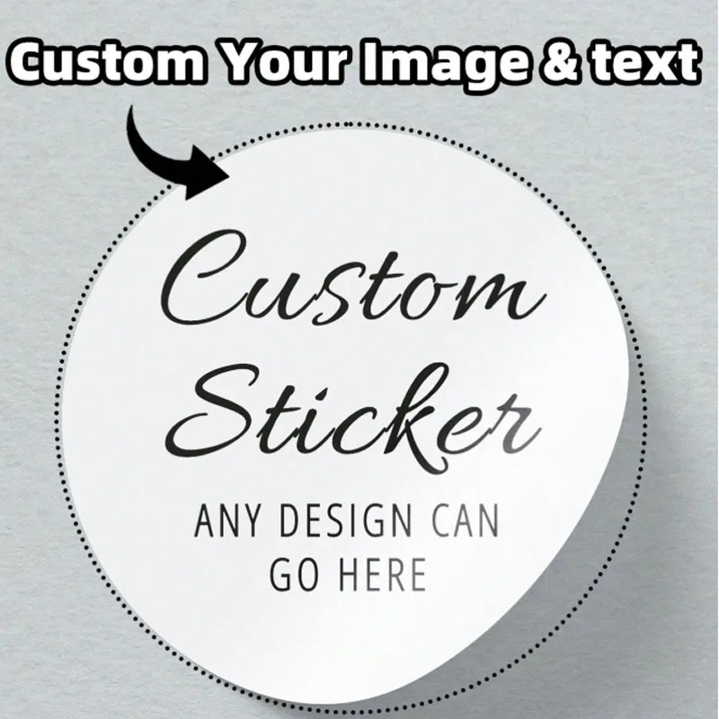 

1/60/120 шт. Круглые водонепроницаемые наклейки на заказ, персонализируемые с логотипом/изображением/текстом, для любого случая