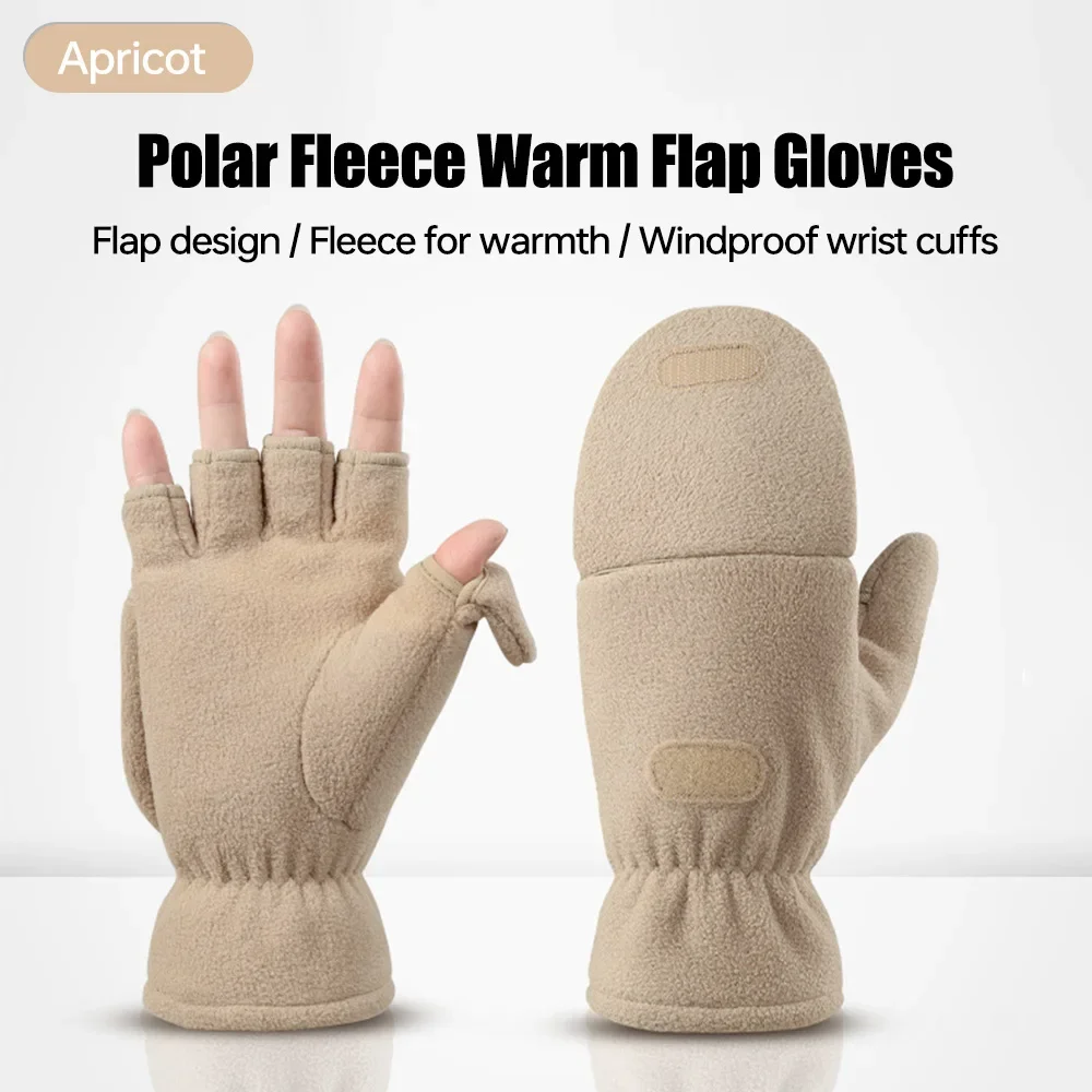 AliExpress NONE Warm Winter Motorcycle Gloves With Windproof Fleece Lining Bicycle Ski Gloves Flap design for Men women Motorcycle Gloves