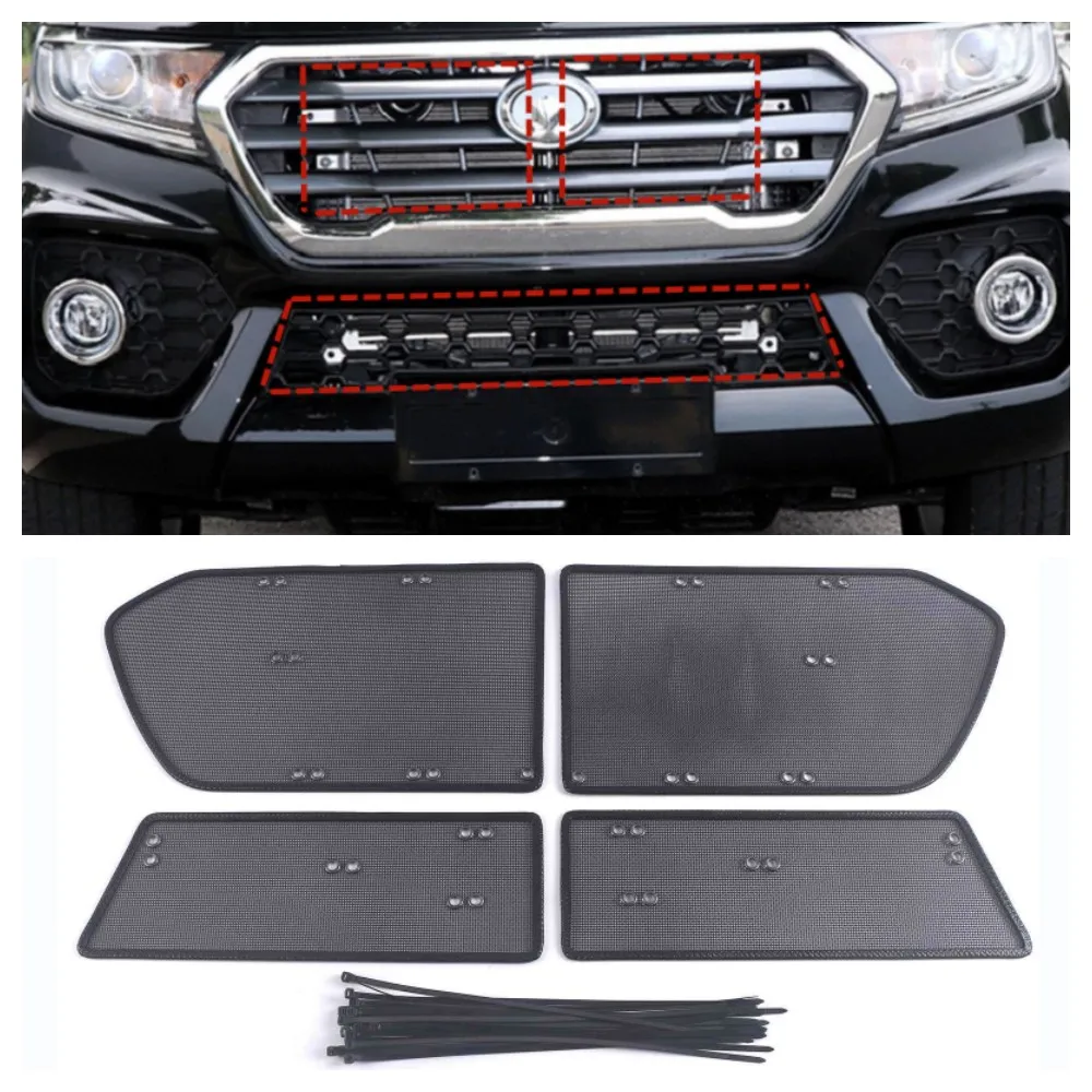 

Anti-mosquito Dust Cover Trim Bottom Bumper Plate Middle Mesh Decorative Strip For GWM Great Wall Wingle 7 Fengjun 7 2021 2022