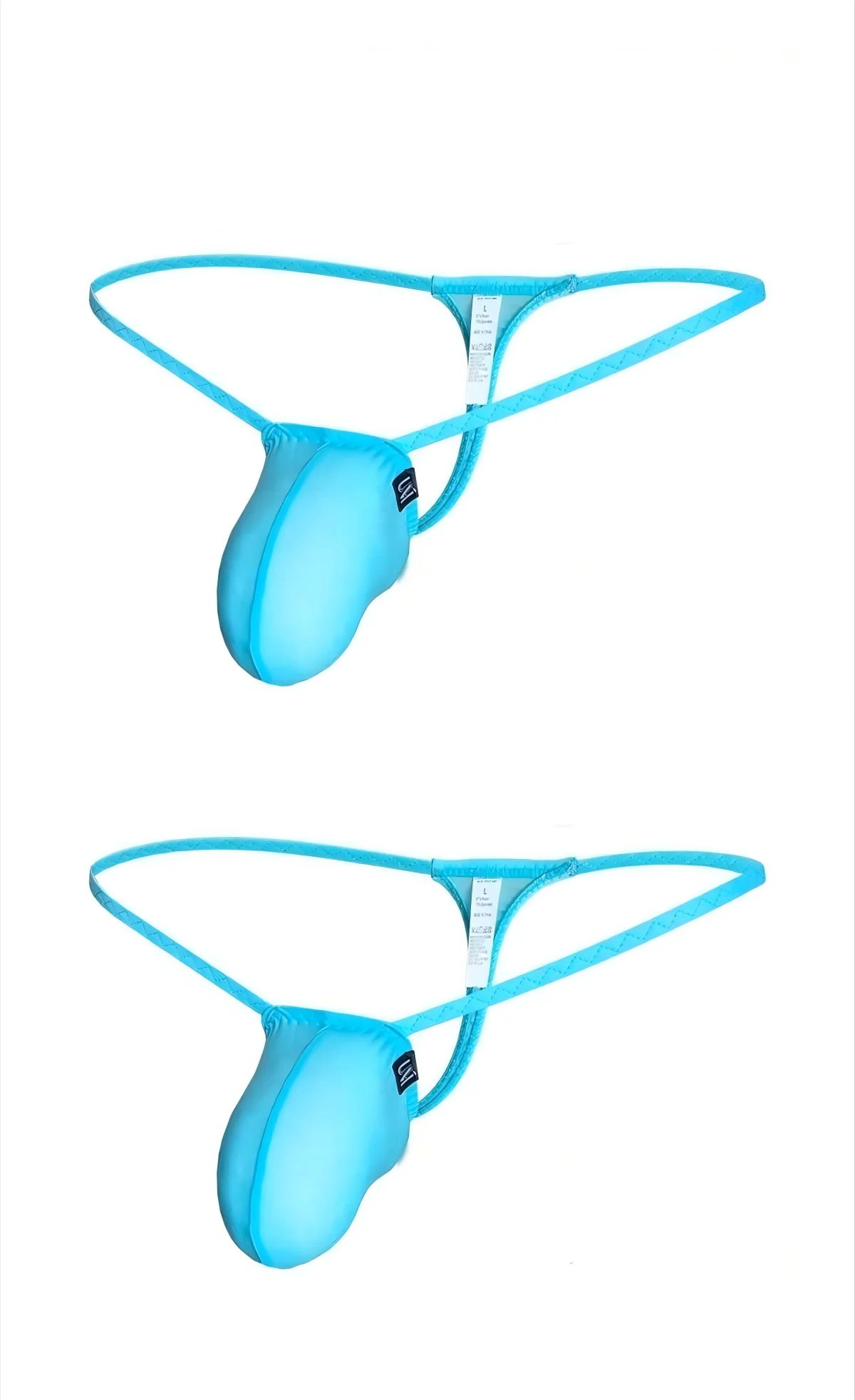 2 Pcs  Men's Super Low Waist Sexy Thong With U-shaped Convex Pocket Pure Desire for Slim Waist and High Elasticit Underwear