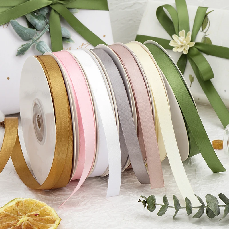 20Yards/roll 9mm Wide Double-Sided Polyester Ribbon High-Density Cake Baking Ribbon Hair Accessories DIY Braided Hair Binding