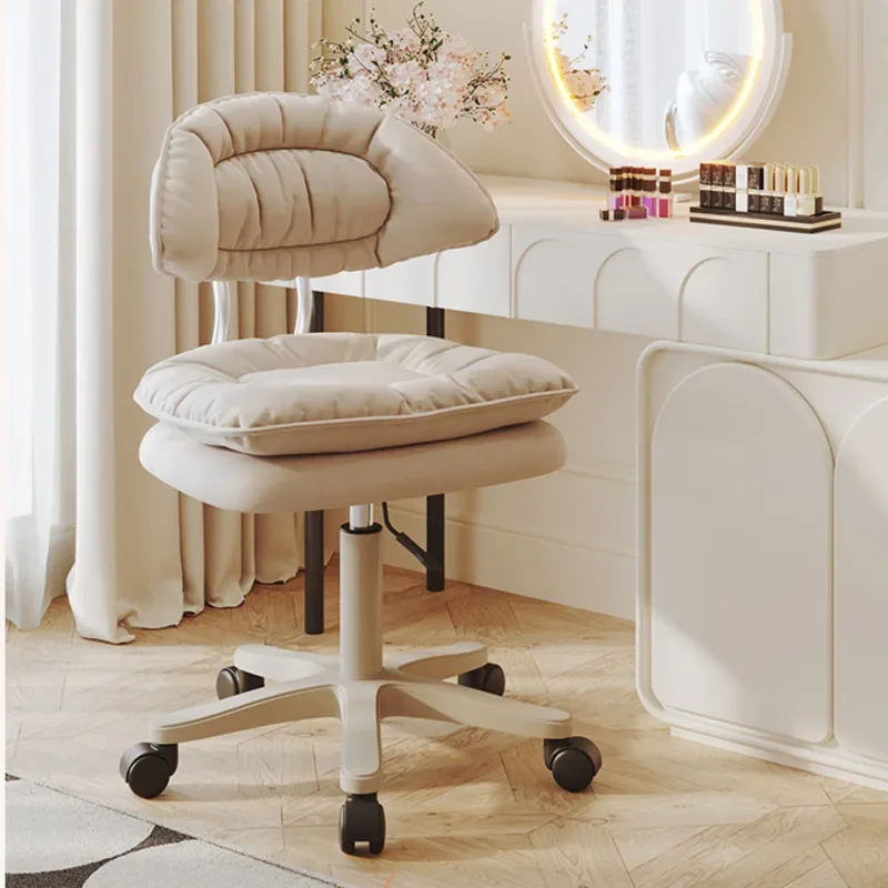 

Nordic Luxury Salon Stool, Special Lifting Rotating Backrest Bar Seat, Large Hairdressing, Manicurist Circle Chair