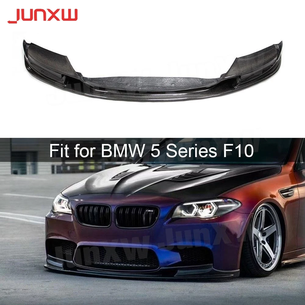 

Carbon Fiber Front Bumper Lip Chin Spoiler Covers For BMW 5 Series F10 M5 Sedan 3D Style 2012-2016 FRP Protect Covers