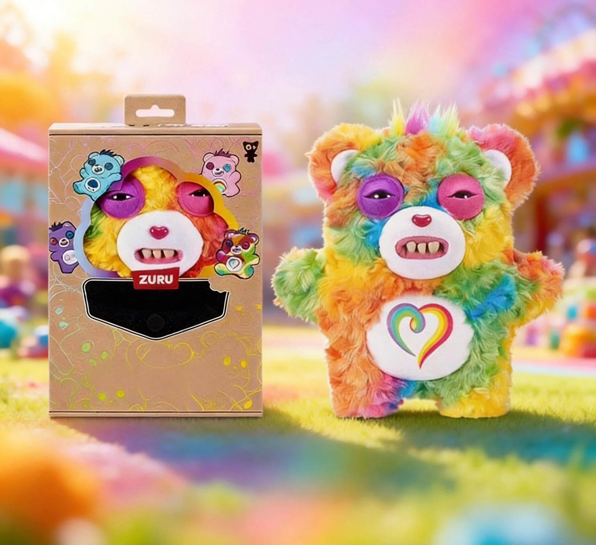 23cm Fuggler official genuine cute tooth monster love bear joint series funny tide play doll toy collection gift boys  girls view 6