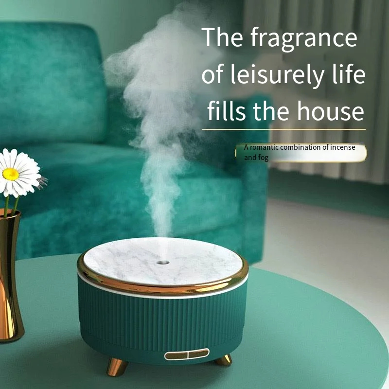 Ultrasonic Aromatherapy Machine Wood Grain Home Mini Large Capacity 500ml Humidifier Bedroom Essential Oil Diffuser