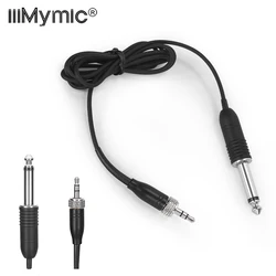 Iiimymic Guitar Bass Instrument Cable 3.5mm Jack TRS Screw Locking to 1/4 6.5mm 6.35mm for Sennheiser Bodypack Transmitter