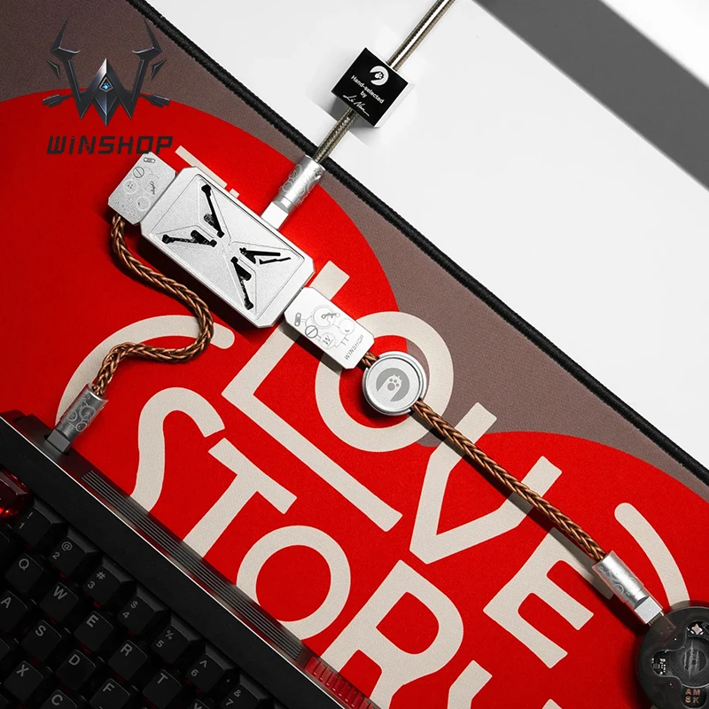 WINSHOP HUB 2 to 4 Gaming Cable for Retro 63 RT 4-Way Output Highly Versatile 8K Polling Rate Stronger Signal Lower Latency