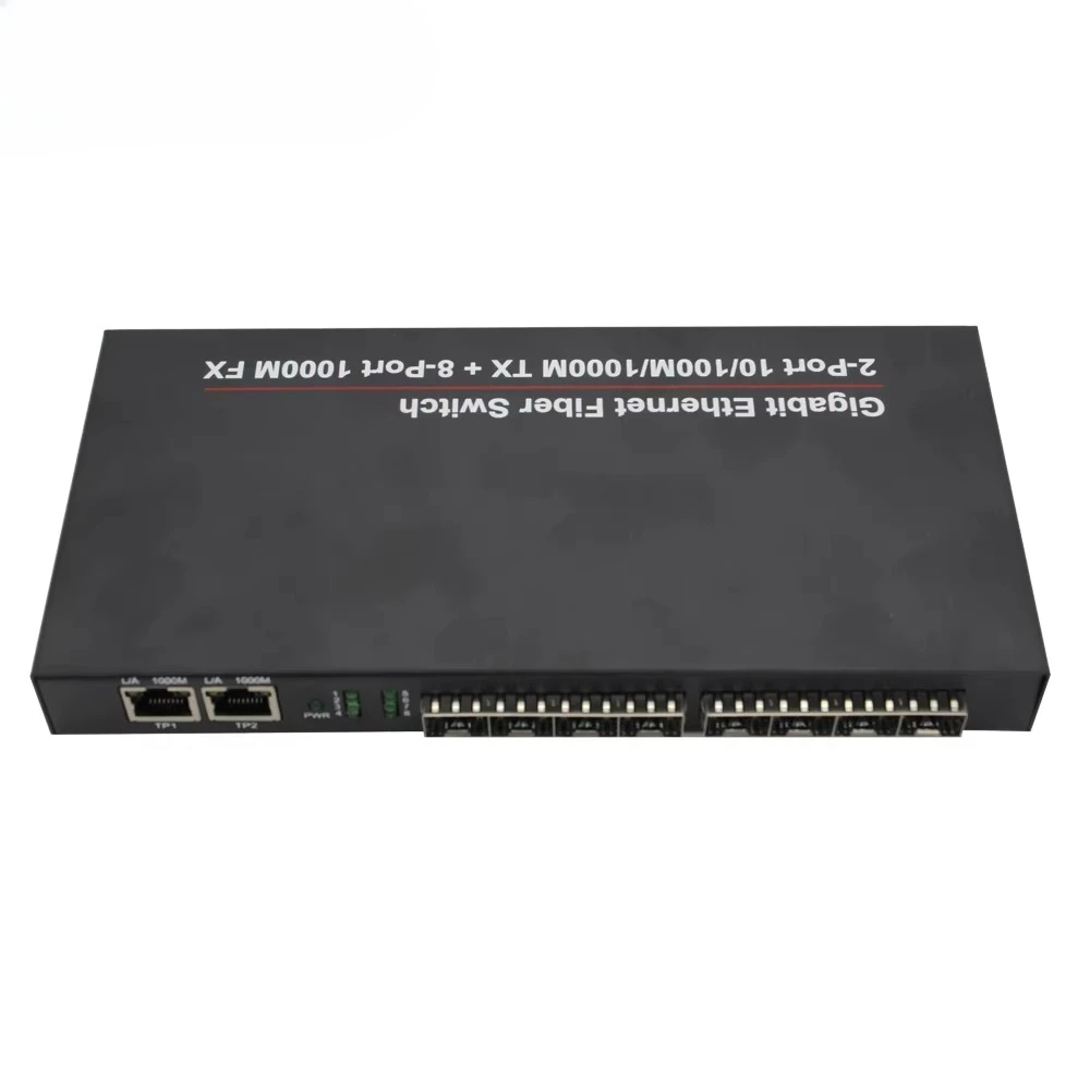 NF-A8002F 10/100/1000M 8-Port SFP+2 Rj45 Port Fiber Optic Ethernet Switch Media Converter OEM Fiber Optic Equipment