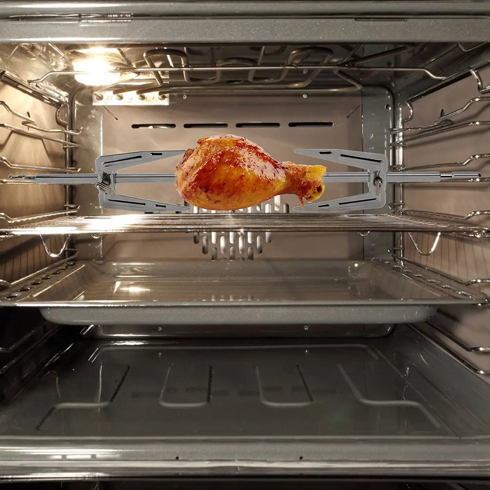 

2 set Kitchen Rotating Chicken Forks 2 Sets Stainless Steel Roast Chicken Fork Oven Supply Bbq Grill Tool For Air Fryer Turkey