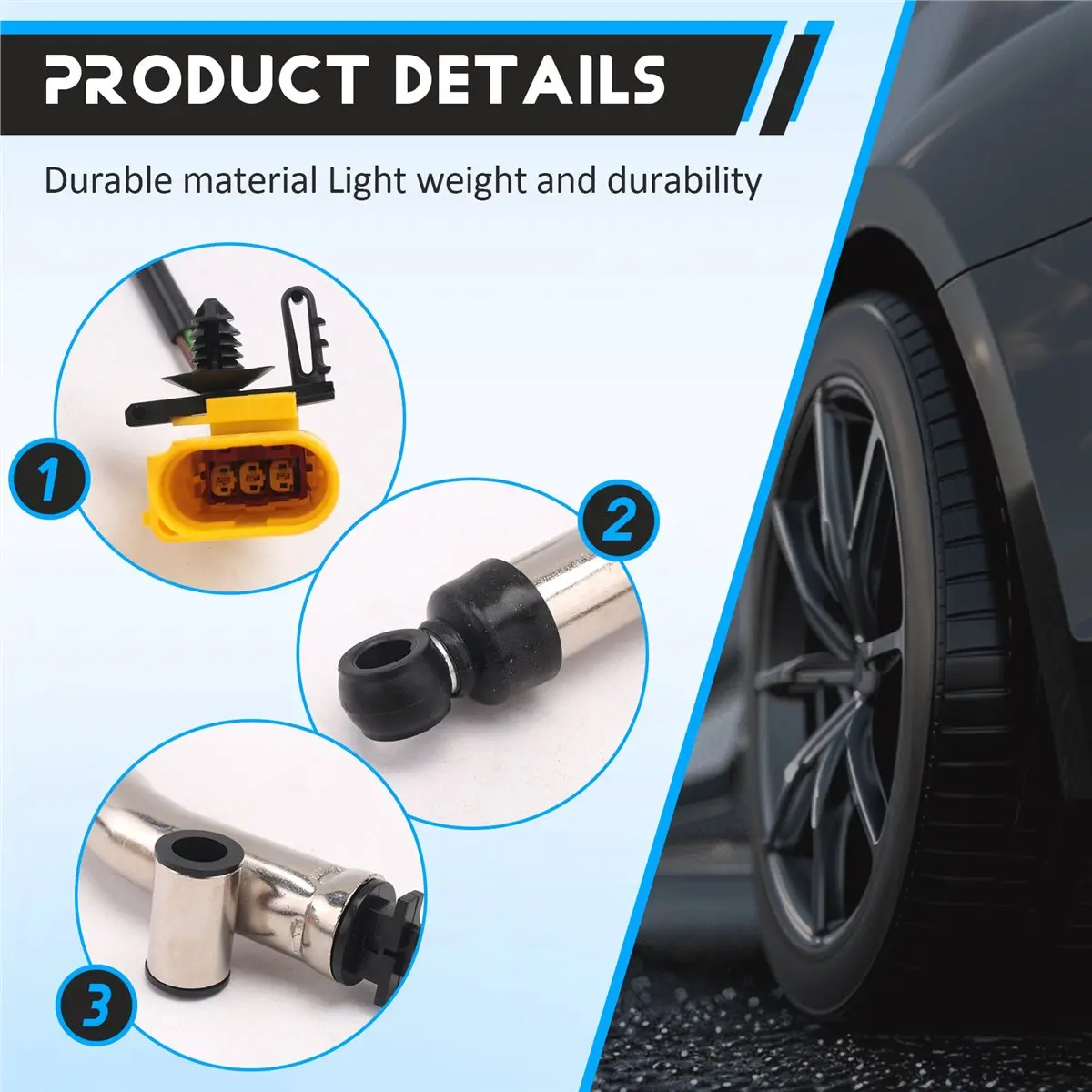 #77Q Left & Right Front Active Bonnet Actuator For VW Tiguan 2016-2022,Pedestrian protectors,(Metal)