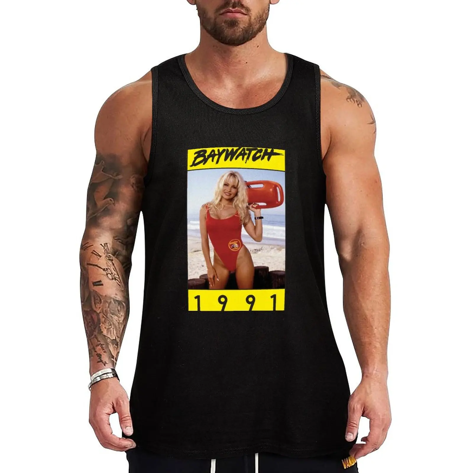 Baywatch-1991 Tank Top Sports clothing sleeveless jackets tops fitness clothing for men