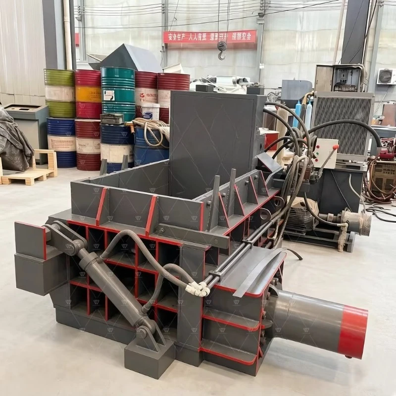 

Full Automatic Iron Scrap Baler Press Machine with Conveyor Metal Compactor Baling Heavy Duty Custom