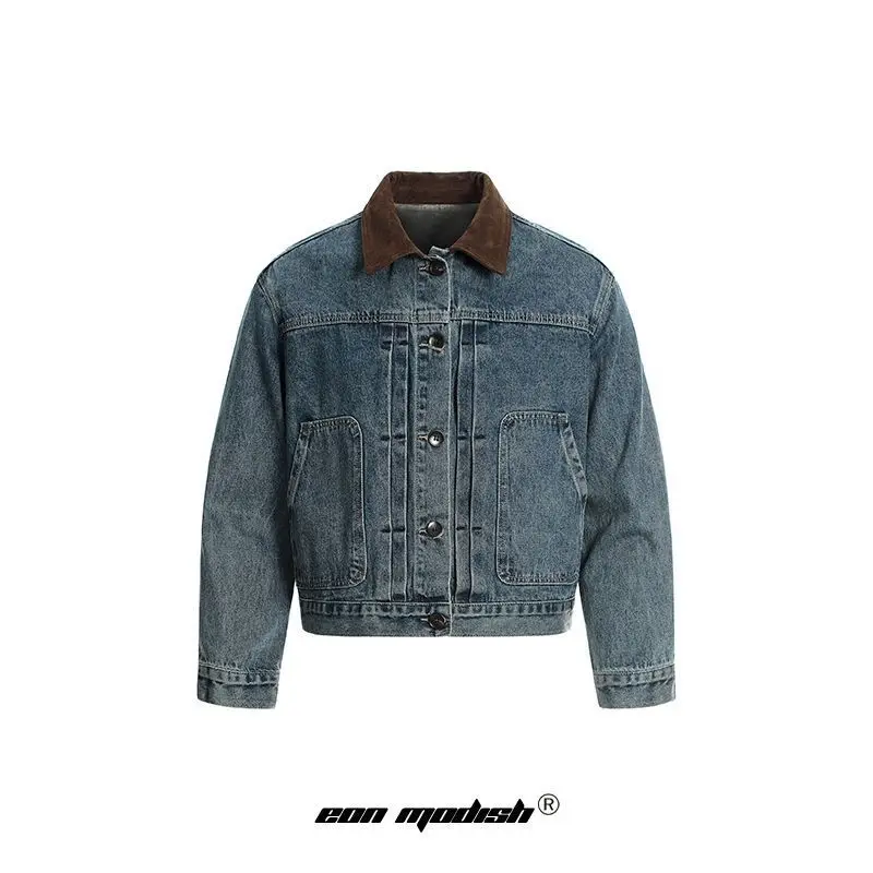 

Unisex Denim Jacket 2025 Autumn New Unisex Denim Jacket Street Fashion Bold Design Loose Stylish Outerwear