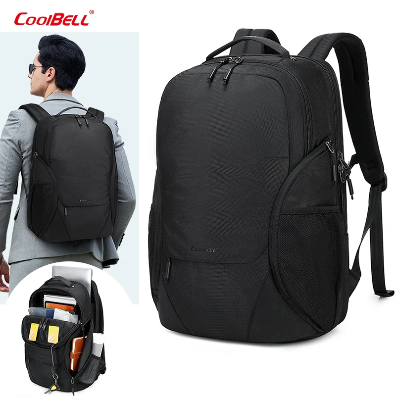 

CoolBELL Men's Business Fashion Large Capacity Backpack Laptop Bag 15.6 Inch Waterproof Short Distance Travel Backpack Bag