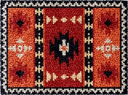 DT1359 Embroidery Canvas Latch Hook Kits, Unfinished Acrylic Yarn, Embroidery Cushion, Cross Stitch Carpet