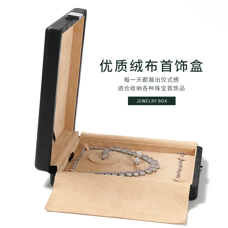 Premium Leather Jewelry Storage Box with Velvet Interior - Organizer Case for Ring, Earring, Necklace, Home or Travel