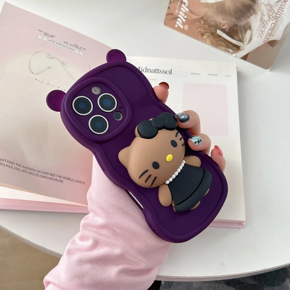 جديد لطيف IMD KT القلب الأذن كاندي متموجة غطاء من السيليكون آيفون 17 16 15 14 13 12 11 برو ماكس X XS ماكس حماية مصد للصدمات #2