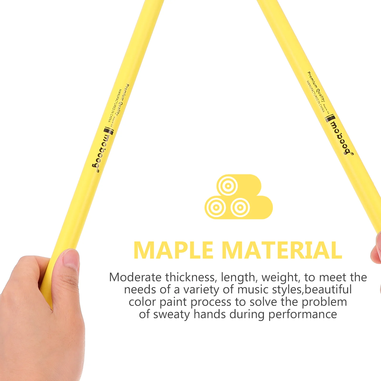 2 Pairs Maple Sticks Drum Accessories 5b Drumsticks for 5a Musical Chopsticks Drumming Percussion