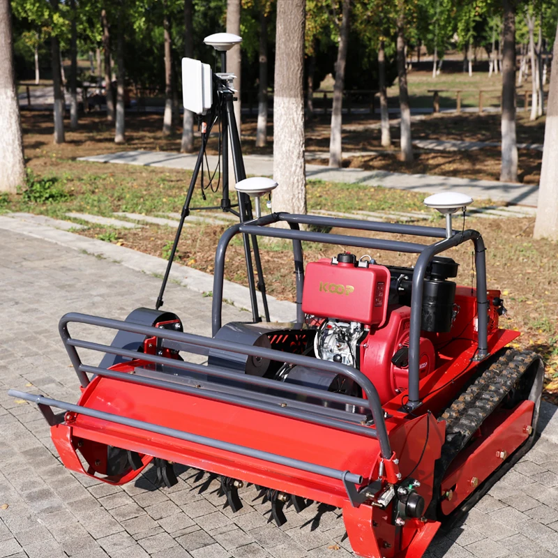 Customized Remote Control Flail Mower GPS for peanut and sweet potato dry farmlands, crushes weeds between dry crop ridges view 3