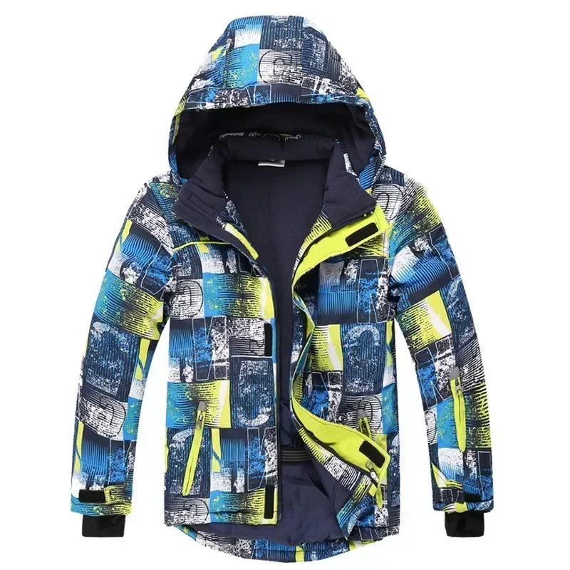 Ski Hoodie Coats 2025 Waterproof Snow Clothing Kids Windproof Snowboard Jackets Sports Winter Skiing Jackets Children Warm Tops