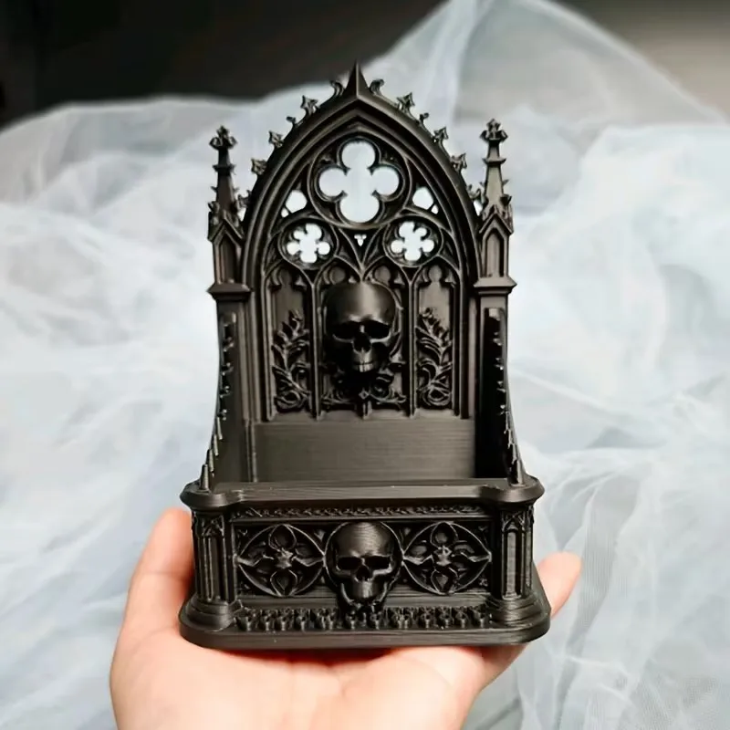 Dunkle 3D-gedruckte High-End Desktop-Aufbewahrungsfiguren für die Dekoration – Gotische Heimdekoration für Schreibtisch und Zuhause – Detail 4