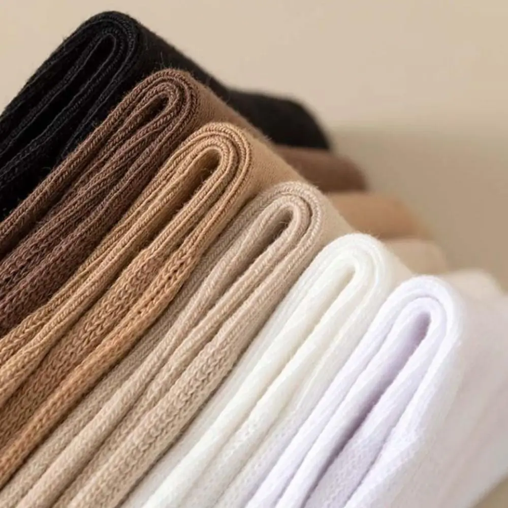 6 أزواج جوارب قطنية بسيطة متينة مقاومة للاهتراء ماصة للعرق جوارب أنبوبية متوسطة قابلة للتنفس جوارب رياضية ناعمة للنوم #2