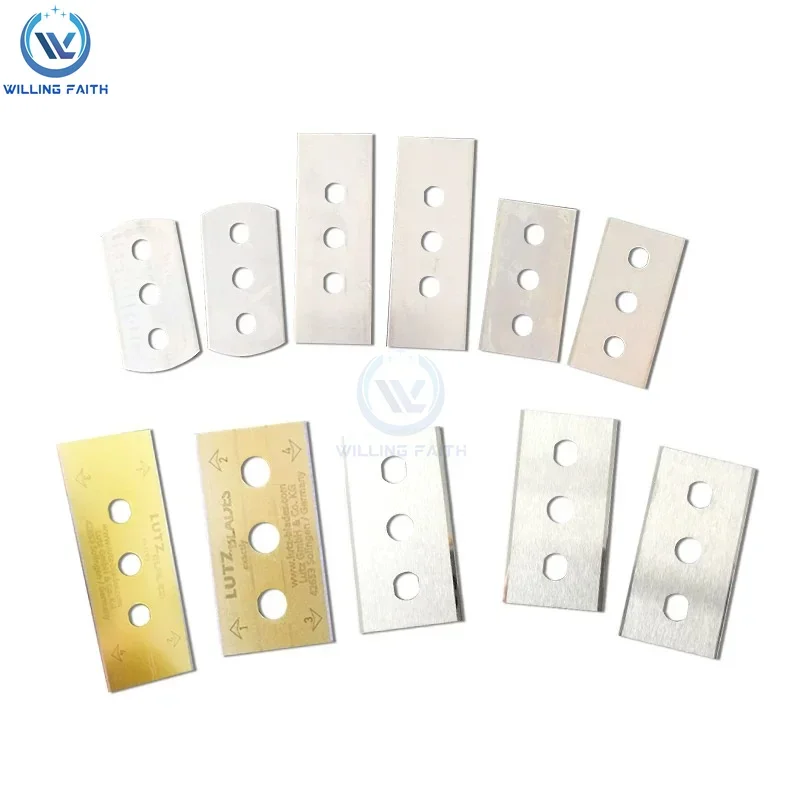 HSS 3-hole blade Plastic film paper cutting knife Security blade Machine cutting blade Waist hole blade  Razor knife