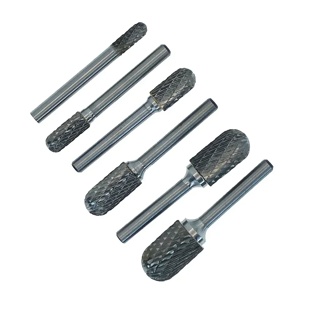 6mm C&CX Type Head Tungsten Carbide Rotary File Tool Point Burr Grinder Abrasive Tools Drill Milling Carving Bit Tools for Metal