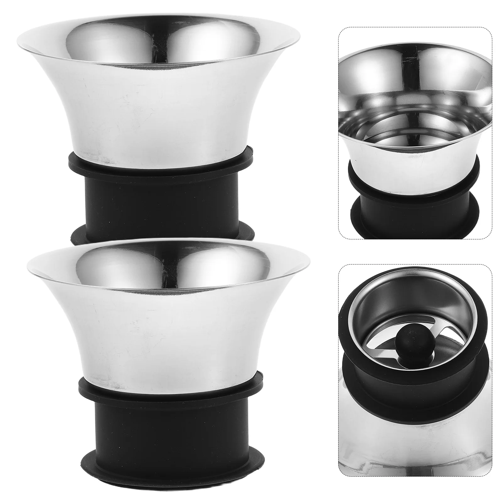 

2 Pcs Cool Juice Pot Lid Kettle Cap Replacement Sealing Jug Stainless Steel Carafe Lids Only