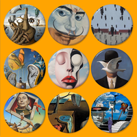 Surrealism Famous Artwork By Salvador Dali Soft Button Pin Bright Printed Icon Gift For Friends Badge Collar Brooch Lapel Pin