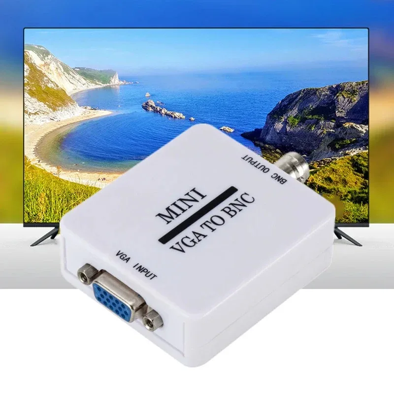 Mini HD VGA to BNC Video Converter Convertor Box Composite VGA to BNC  Digital Switcher Box Video 1080P Converter Support NTSC