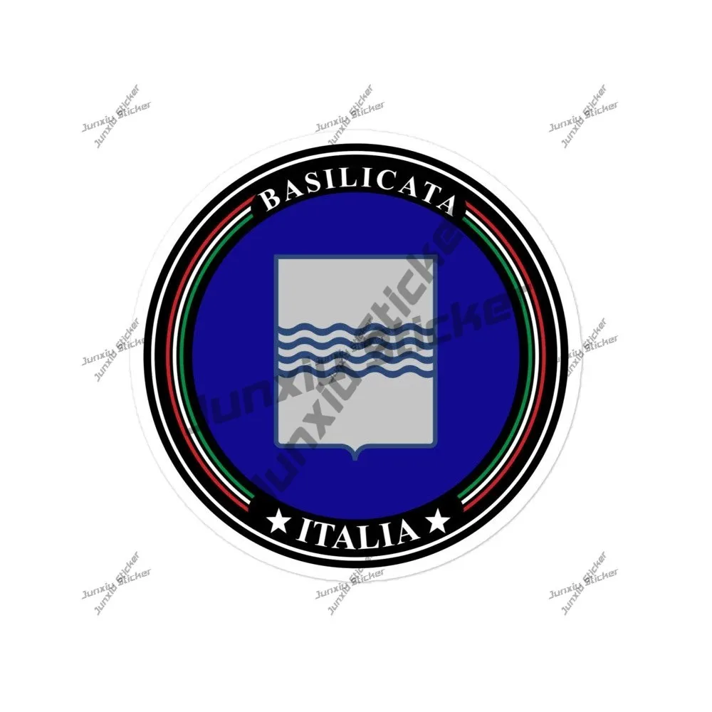 

Basilicata Italy Circular City Flag Sticker Cover Funny Wall Decor Scratch Covering Decal Sun Protection Exterior Decoration