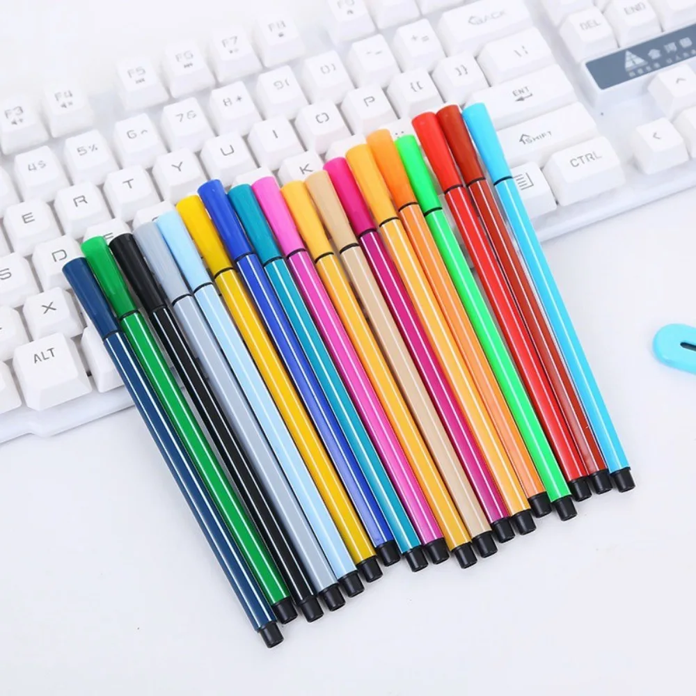 Fancy 12/18/24/36 Colors Washable Colored Pen Painting Marker Artist Drawing Set Student Art Supplies Highlight Water Color Pens