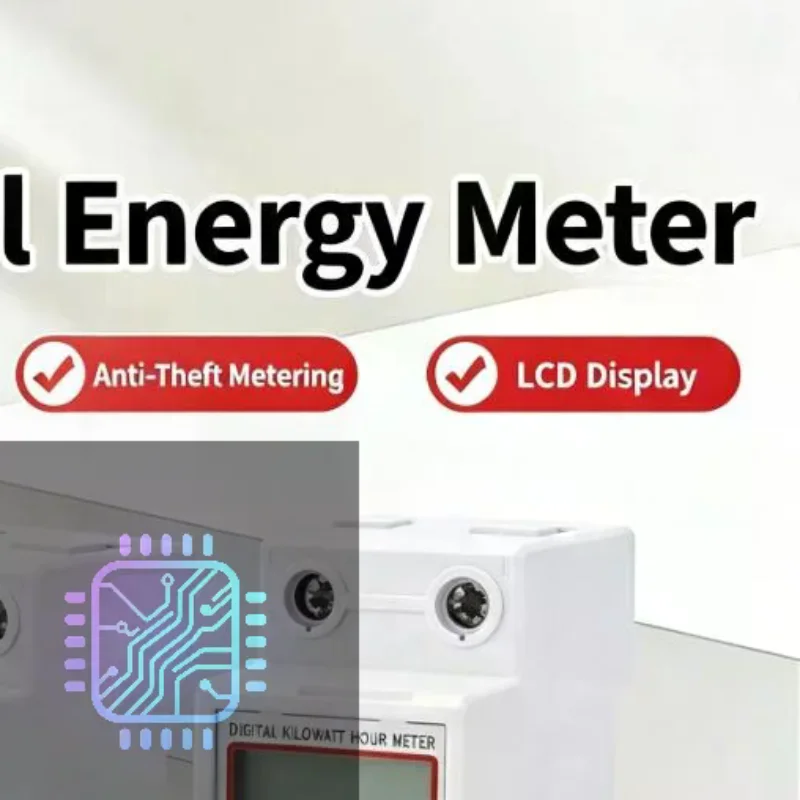High Accuracy 220V Single Phase Electric Energy Meter Reliable KWh Submeter for Household Rental Property Use