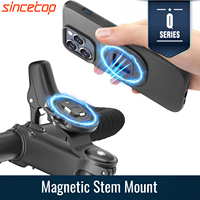 Bike Magnetic Phone Holder,Mountain/Road Bicycle Stem Phone Mount,Universal Aluminum Handlebar Cycling MTB Quick Attach/Detach