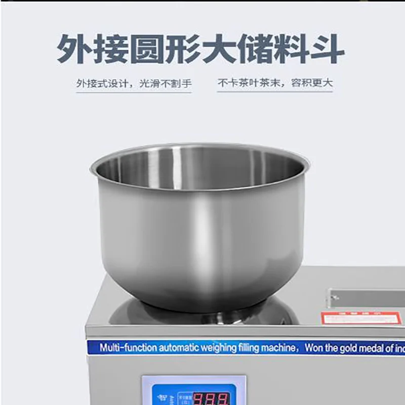 Máquina llenadora de polvos y dispensador automático de partículas: embalaje cuantitativo para escamas de cebada, té de menta, polvo de azafrán, digas