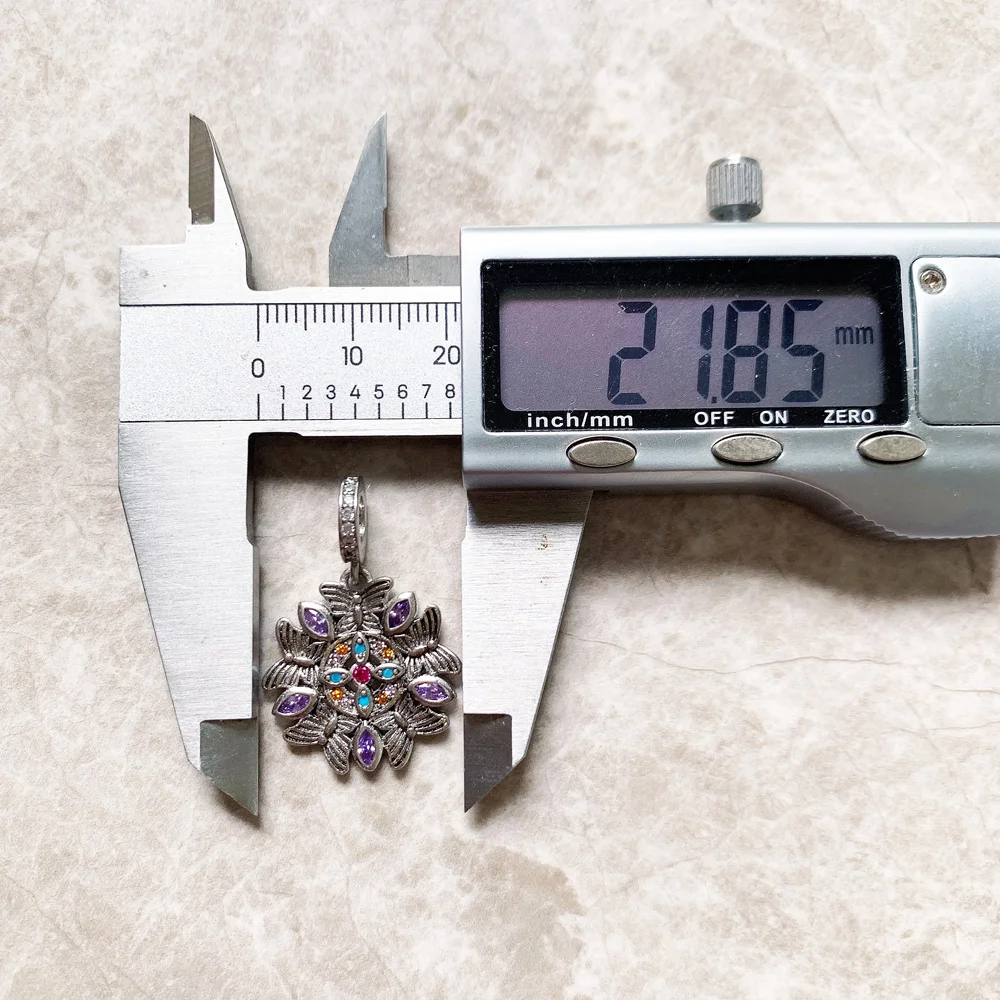 Charm Pendant Amulet Kaleidoscope Europe Beautiful Jewelry Magic Luky Gift In 925 Sterling Silver