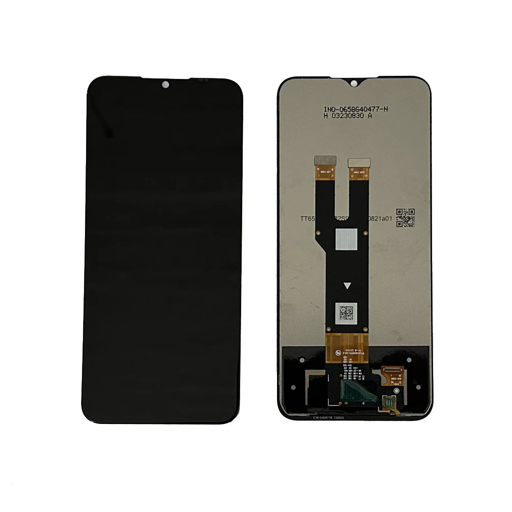 Suku cadang pengganti perakitan Panel Digitizer, layar sentuh tampilan LCD 4G desain V50 6.6 inci hitam